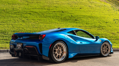 Ferrari 488 Pista | Blu Corza | on 1886 S014 | Satin White Gold