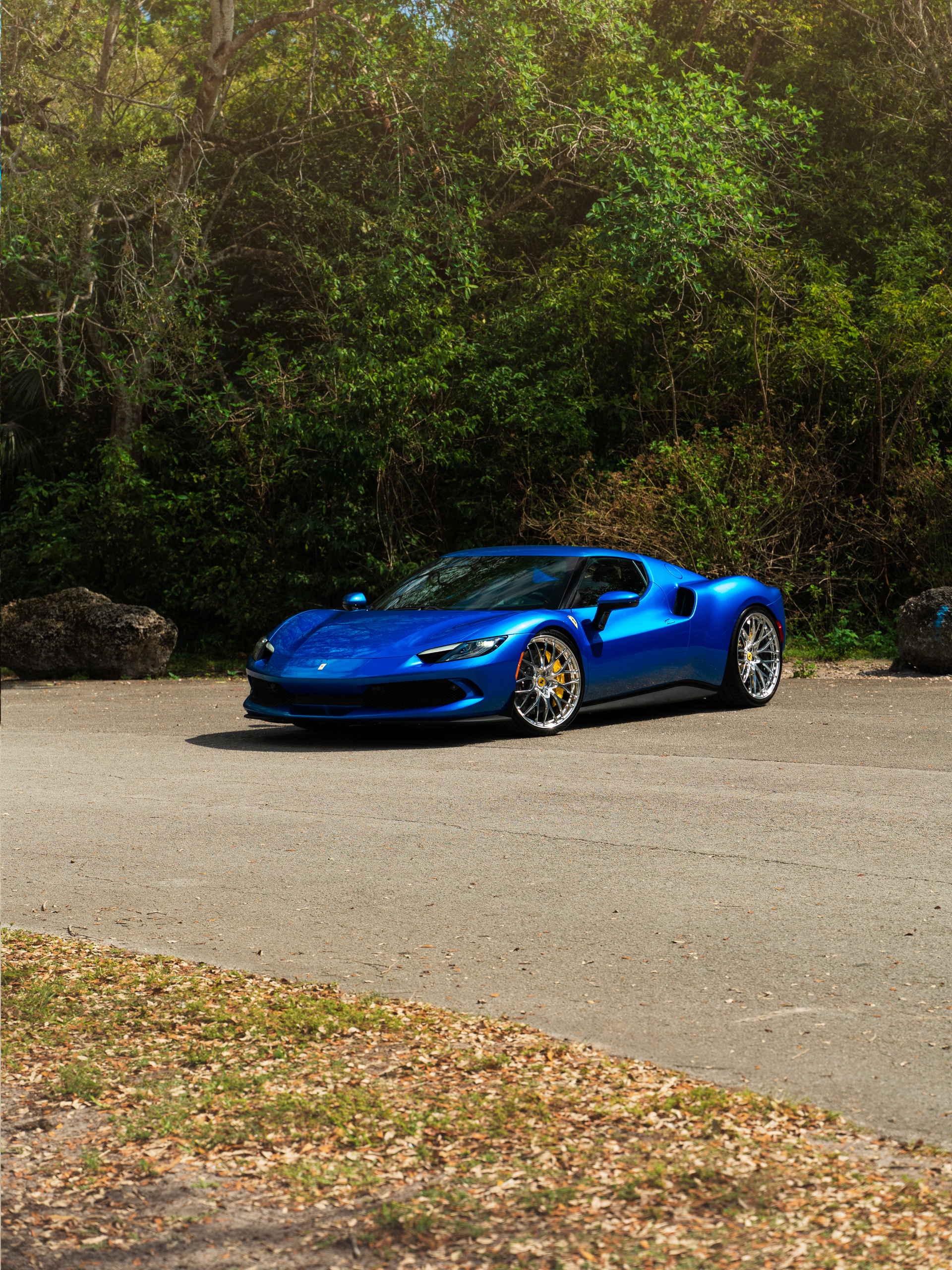Ferrari 296 GTB | Blue Corsa | on HRE 520M | Polished Clear