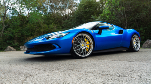 Ferrari 296 GTB | Blue Corsa | on HRE 520M | Polished Clear