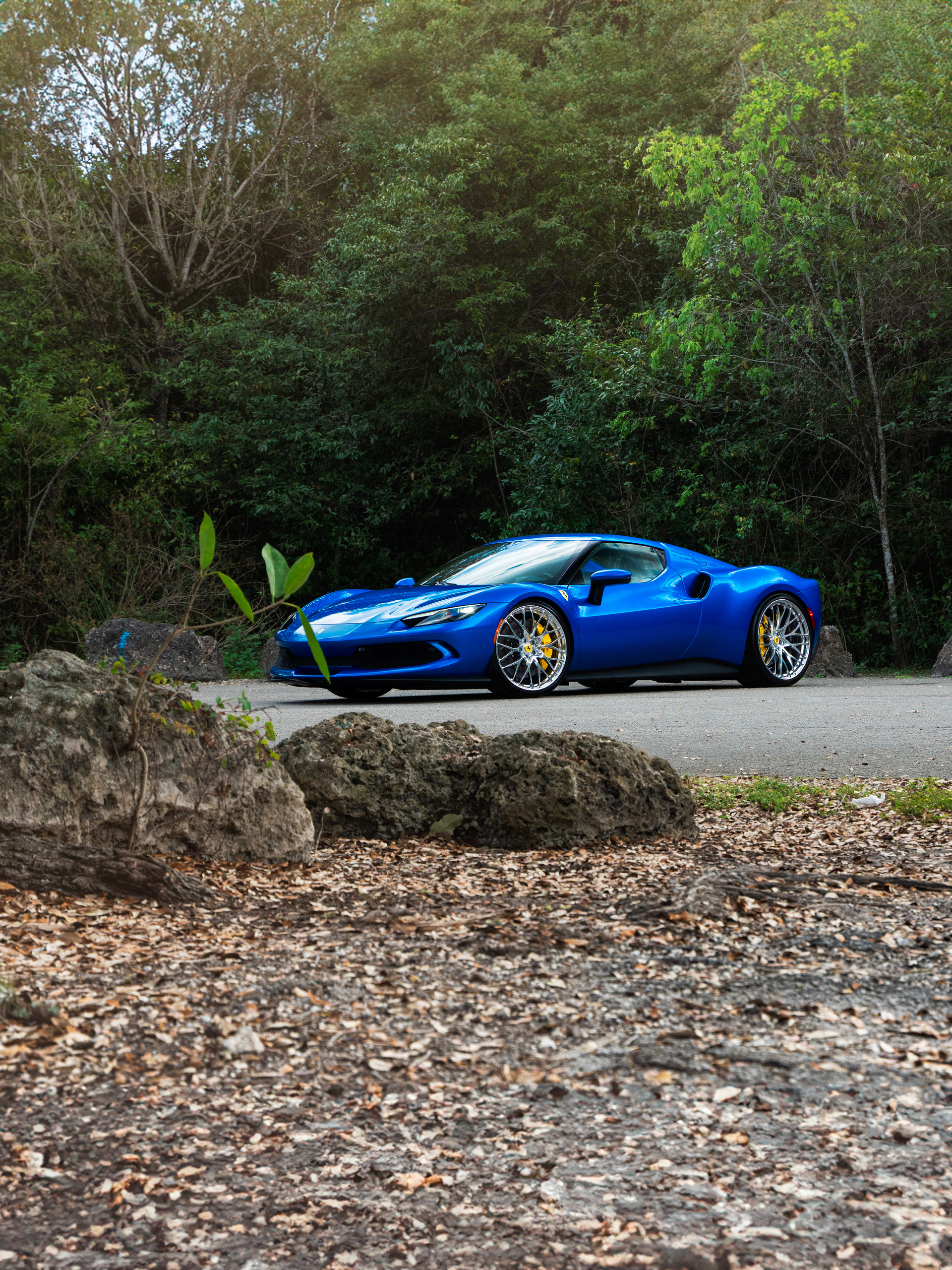 Ferrari 296 GTB | Blue Corsa | on HRE 520M | Polished Clear