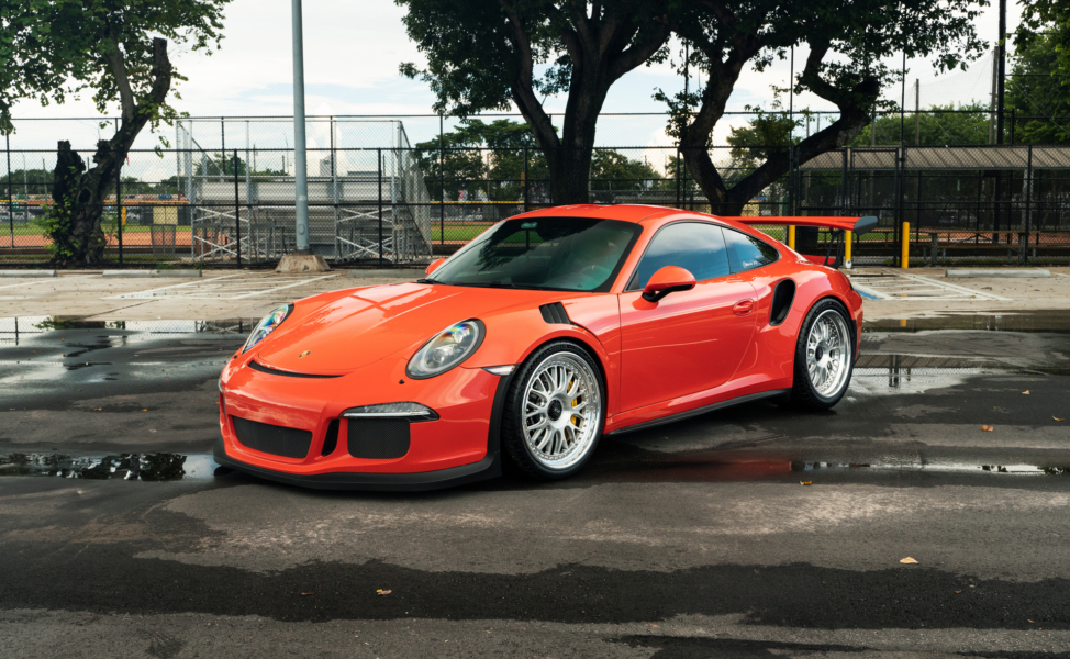 Porsche 991 GT3 RS | Lava Orange | on 1886 S014 | Brushed Clear