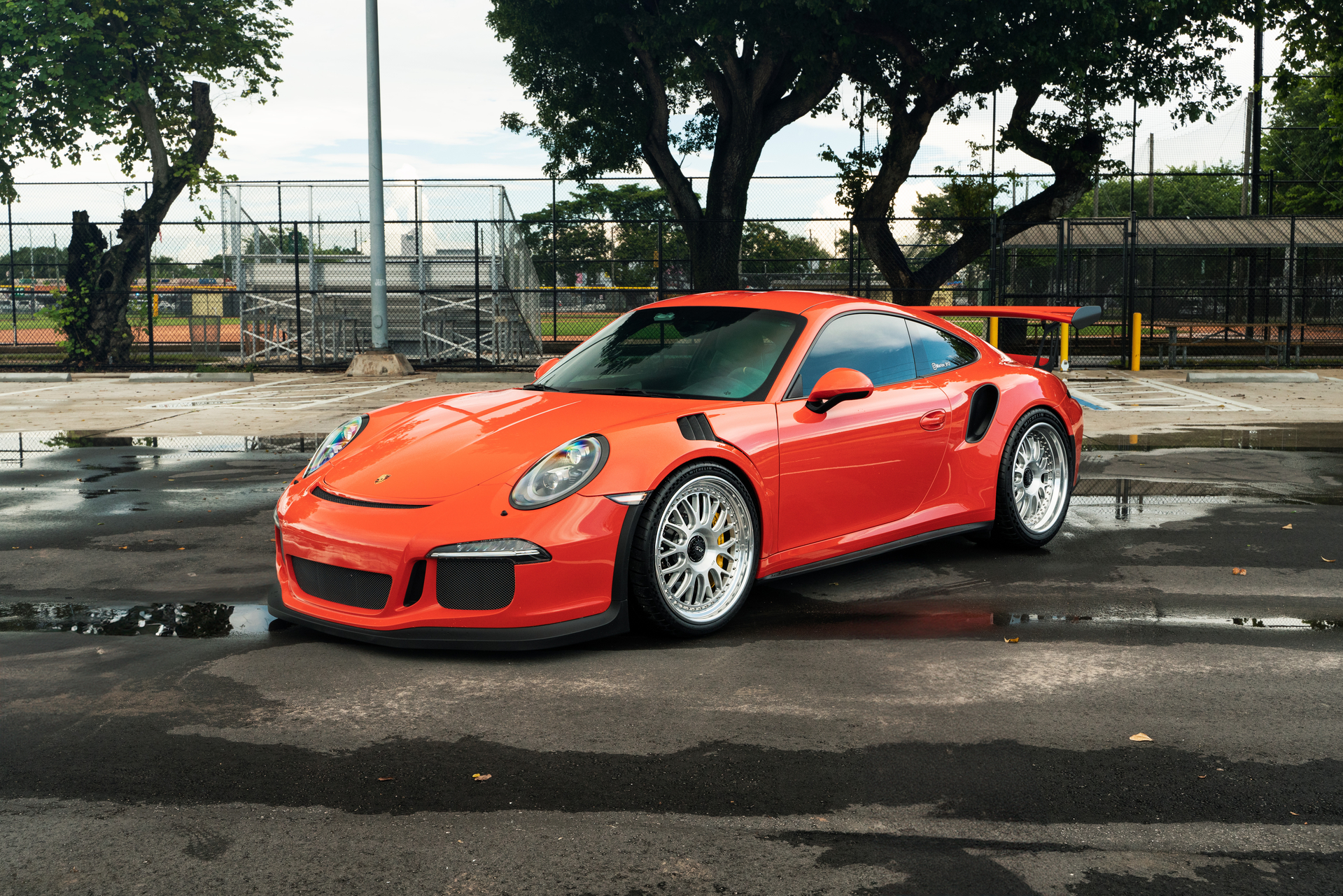 Porsche 991 GT3 RS | Lava Orange | on 1886 S014 | Brushed Clear