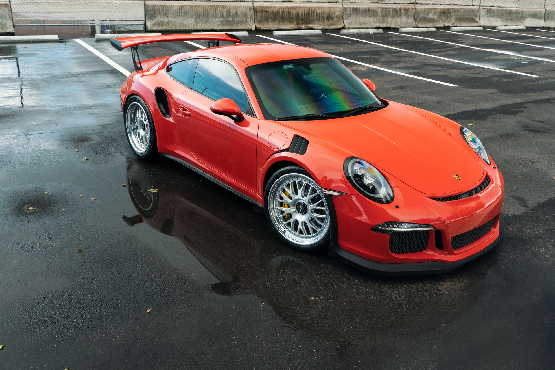 Porsche 991 GT3 RS | Lava Orange | on 1886 S014 | Brushed Clear