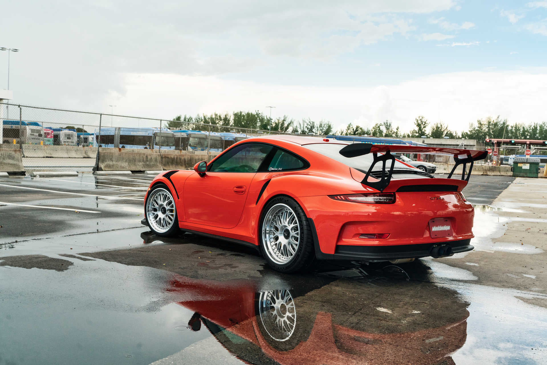 Porsche 991 GT3 RS | Lava Orange | on 1886 S014 | Brushed Clear